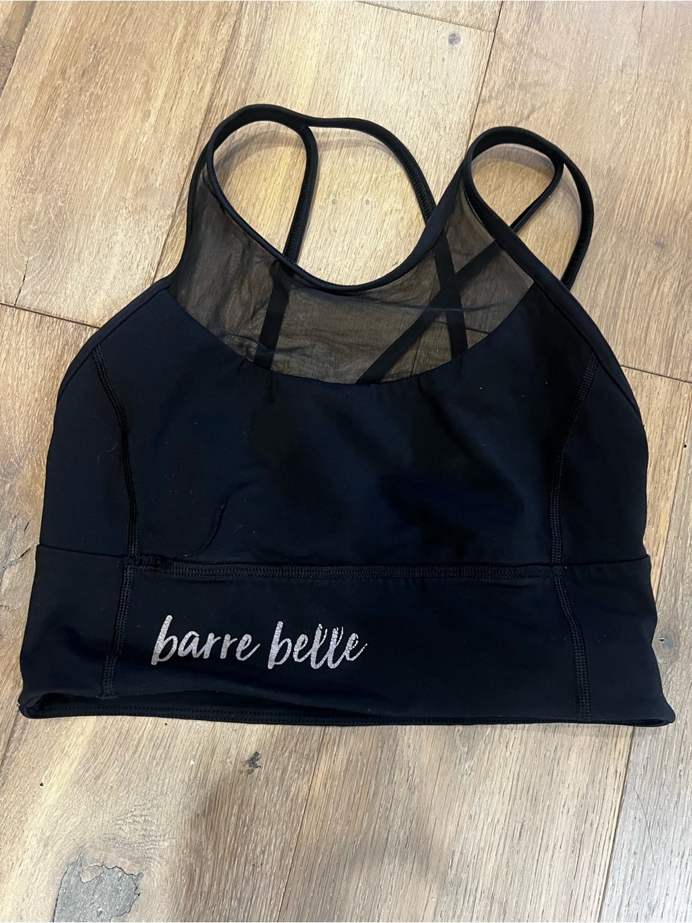 lululemon athletica x Barre Belle aBlack Mesh-Panel Barre Belle Sports Bra
